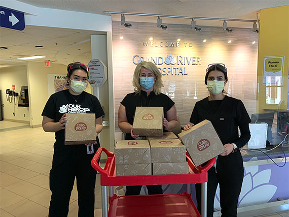 Cobs Bread donation to Grand River Hospital